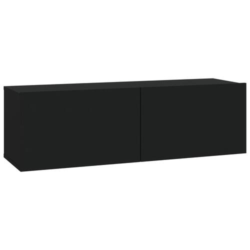 Væghængte tv-skabe 4 stk. 100x30x30 cm sort