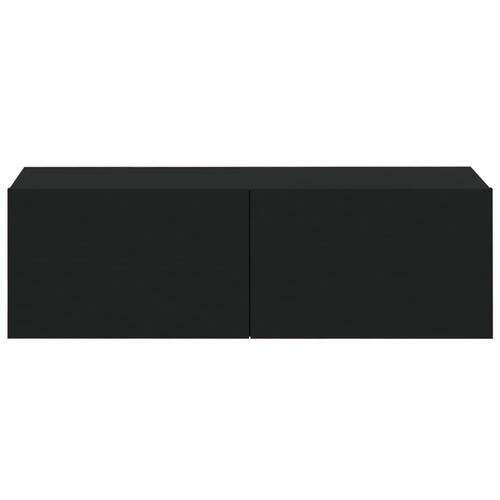 Væghængte tv-skabe 4 stk. 100x30x30 cm sort