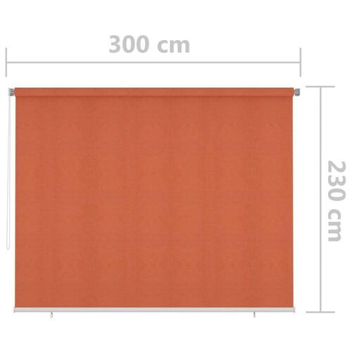 Udendørs rullegardin 300 x 230 cm orange