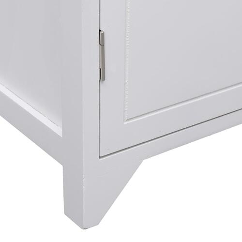 Badeværelsesskab 46 x 24 x 116 cm kejsertræ hvid