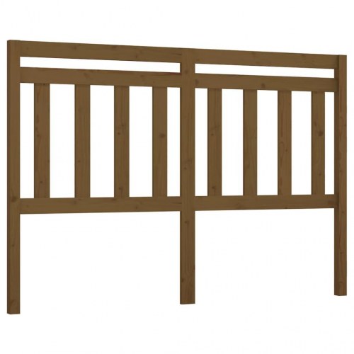 Sengegavl 146×4×100 cm i massivt fyrretræ - gyldenbrun