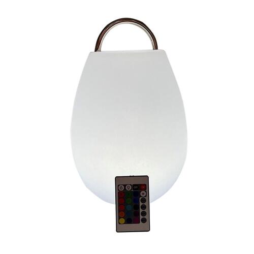 Solcellelampe Sort Polyetylen Hvid (22 x 22 x 31,5 cm)