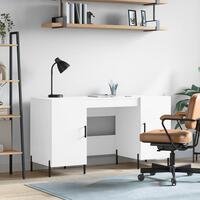 Skrivebord 140x50x75 cm konstrueret træ hvid