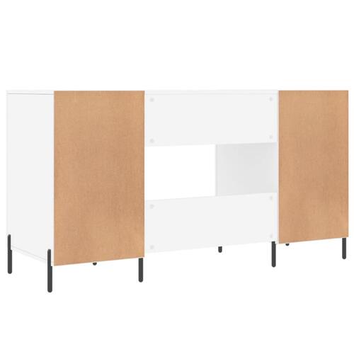 Skrivebord 140x50x75 cm konstrueret træ hvid