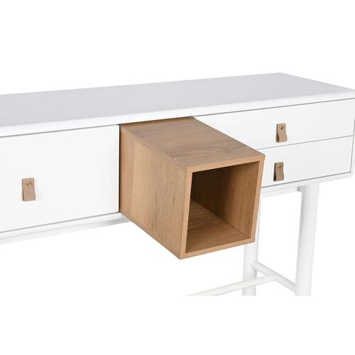 Konsol Home ESPRIT Gul Hvid Træ MDF 120 x 35 x 90 cm