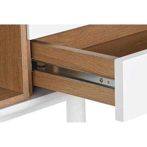 Konsol Home ESPRIT Gul Hvid Træ MDF 120 x 35 x 90 cm