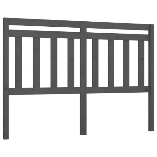 Sengegavl 166×4×100 cm i massivt fyrretræ - grå
