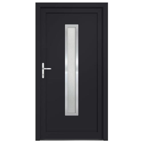 Hoveddør 98x190 cm PVC antracitgrå