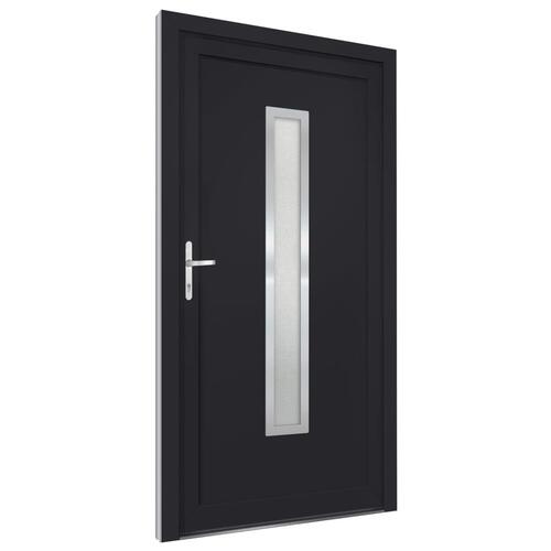Hoveddør 98x190 cm PVC antracitgrå