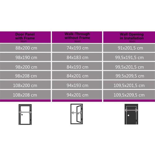 Hoveddør 98x190 cm PVC antracitgrå