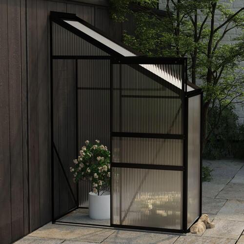 Drivhus 1,44 m³ aluminium antracitgrå