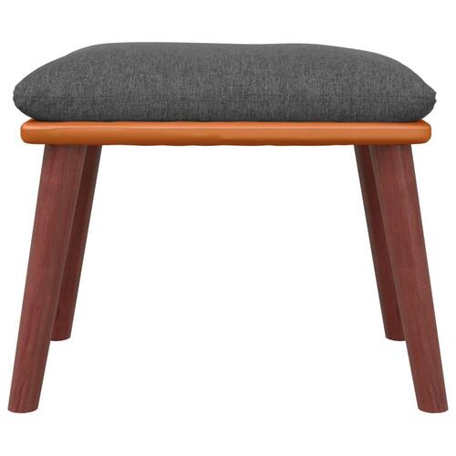 Fodskammel 45x29,5x35 cm stof og kunstlæder mørkegrå