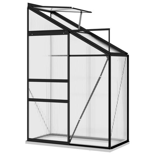Drivhus 1,44 m³ aluminium antracitgrå