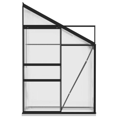 Drivhus 1,44 m³ aluminium antracitgrå