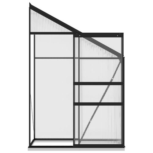Drivhus 1,44 m³ aluminium antracitgrå