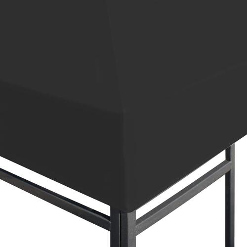 Pavillontopdække 270 g/m² 4x3 m sort