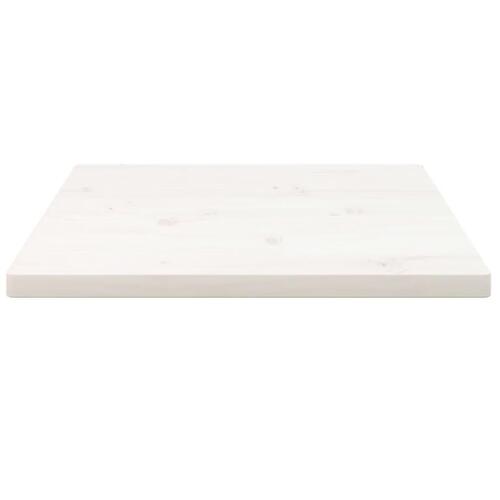 Bordplade 50x50x2,5 cm firkantet massivt fyrretræ hvid