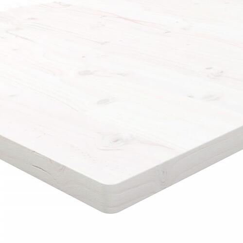 Bordplade 50x50x2,5 cm firkantet massivt fyrretræ hvid