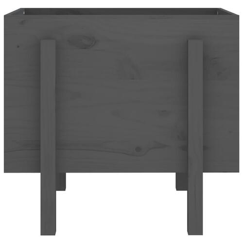 Plantekasse 62x50x57 cmmassivt fyrretræ grå