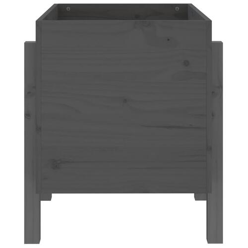 Plantekasse 62x50x57 cmmassivt fyrretræ grå