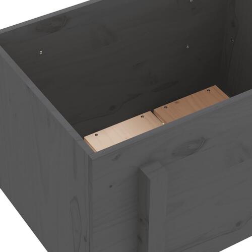 Plantekasse 62x50x57 cmmassivt fyrretræ grå