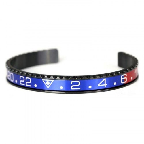 Armbånd til mænd Oyster 18 cm - Marineblå/Rød