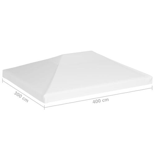 Pavillontopdække 270 g/m² 4x3 m hvid