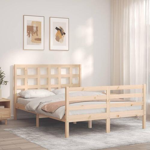Sengeramme med sengegavl Small Double massivt træ
