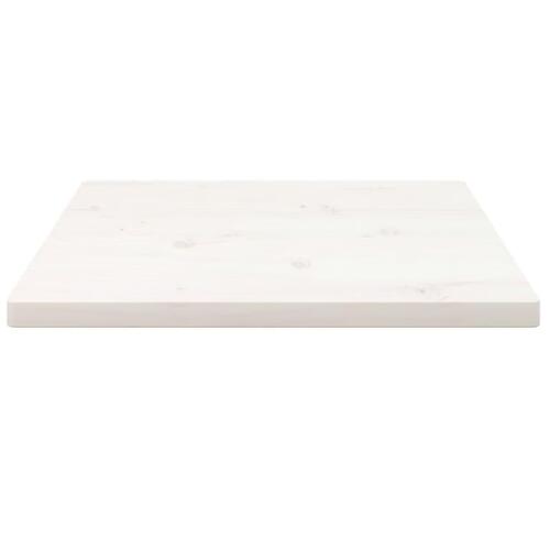 Bordplade 60x60x2,5 cm firkantet massivt fyrretræ hvid