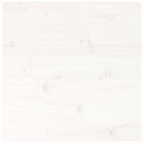Bordplade 60x60x2,5 cm firkantet massivt fyrretræ hvid