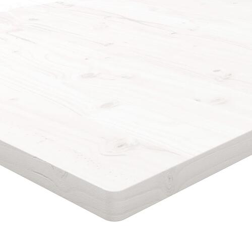Bordplade 60x60x2,5 cm firkantet massivt fyrretræ hvid