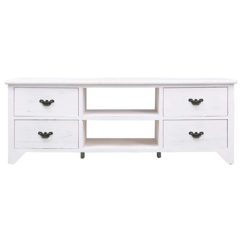 Tv-skab 115 x 30 x 40 cm træ antik hvid