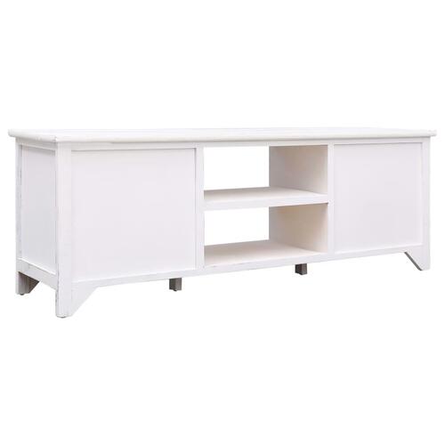 Tv-skab 115 x 30 x 40 cm træ antik hvid