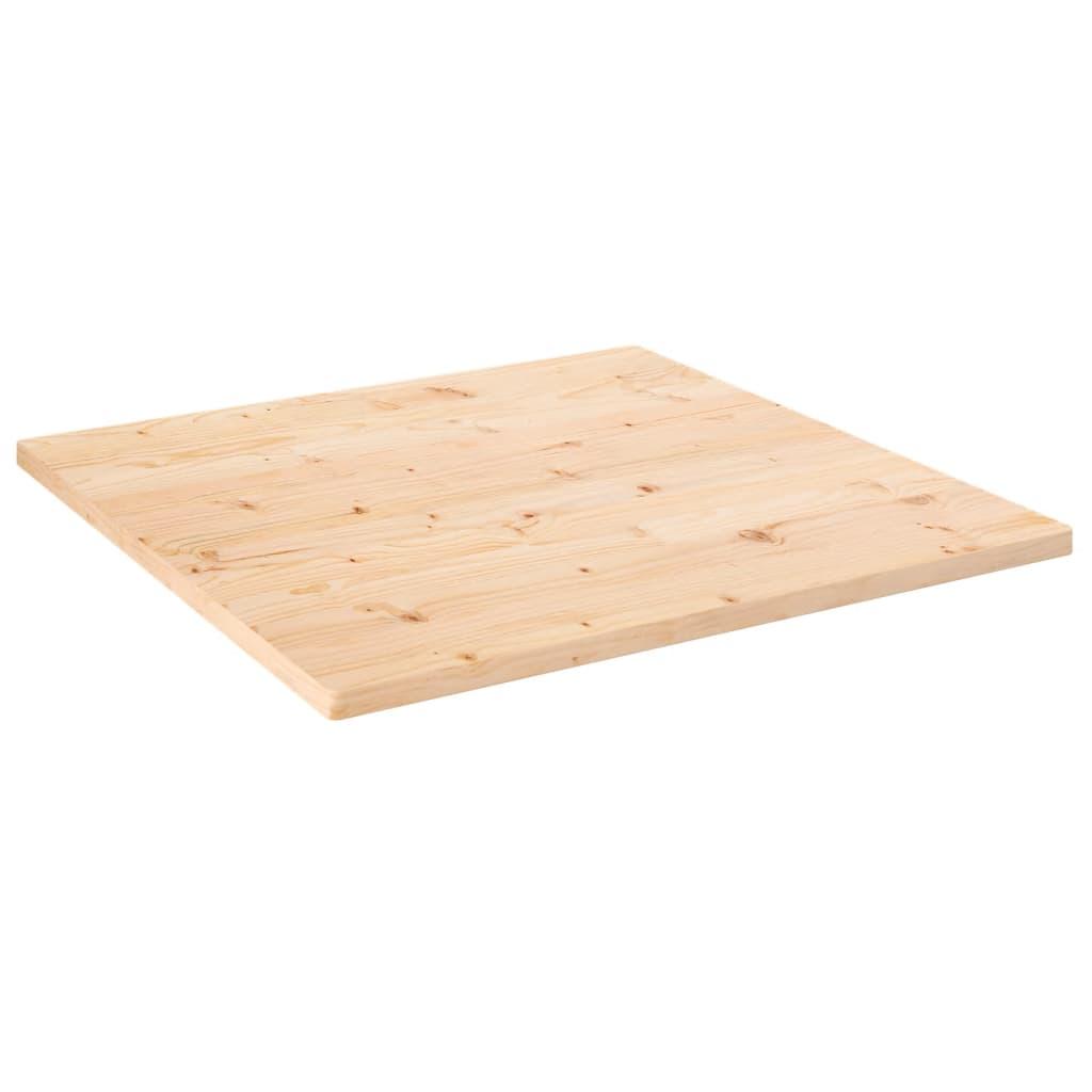 Bordplade 70x70x2,5 cm firkantet massivt fyrretræ