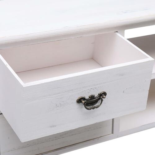 Tv-skab 115 x 30 x 40 cm træ antik hvid