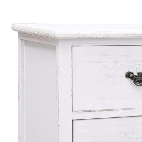 Tv-skab 115 x 30 x 40 cm træ antik hvid