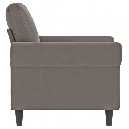 Lænestol 60 cm velour lysegrå