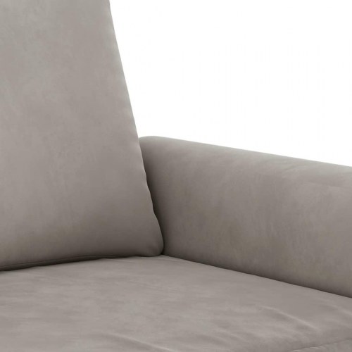 Lænestol 60 cm velour lysegrå