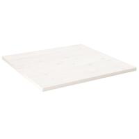 Bordplade 70x70x2,5 cm firkantet massivt fyrretræ hvid