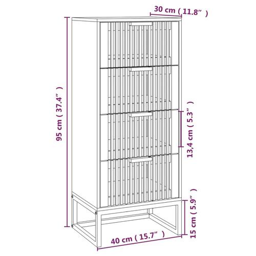 Kommode 40x30x95 cm konstrueret træ