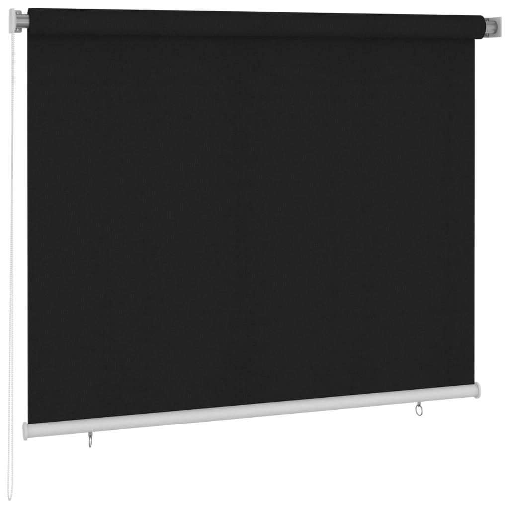 Udendørs rullegardin 180 x 140 cm sort