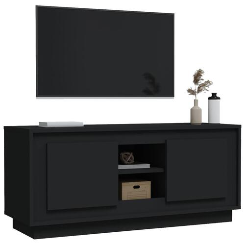 Tv-bord 102x35x45 cm konstrueret træ sort