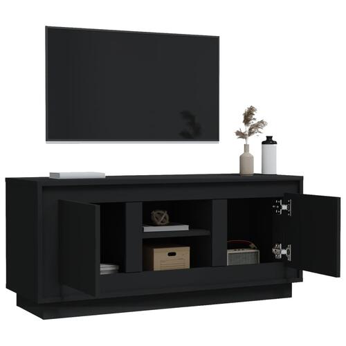 Tv-bord 102x35x45 cm konstrueret træ sort