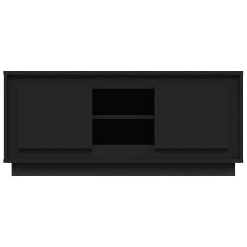 Tv-bord 102x35x45 cm konstrueret træ sort