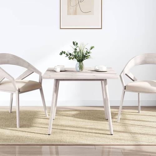 Bordplade 80x80x2,5 cm firkantet massivt fyrretræ hvid