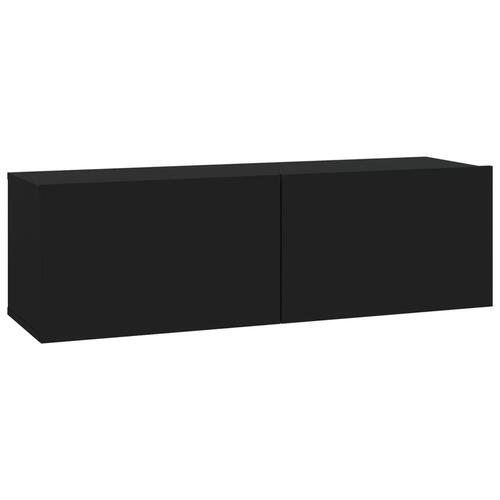 Væghængte tv-skabe 2 stk. 100x30x30 cm konstrueret træ sort