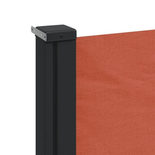 Sammenrullelig sidemarkise 160x500 cm terrakotta