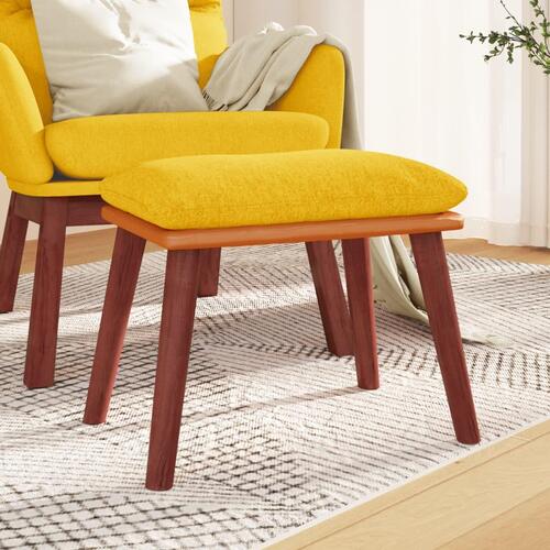 Fodskammel 45x29,5x35 cm stof og kunstlæder sennepsgul