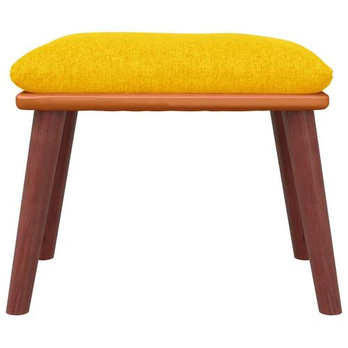Fodskammel 45x29,5x35 cm stof og kunstlæder sennepsgul
