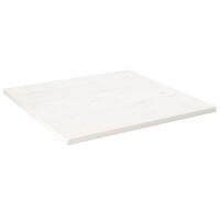 Bordplade 90x90x2,5 cm firkantet massivt fyrretræ hvid